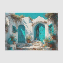 Sunny Santorini Vakantie Decoupage Papier