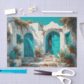 Sunny Santorini Vakantie Decoupage Papier (Craft)
