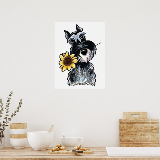 Sunny Schnauzer Classic Poster (Keuken)