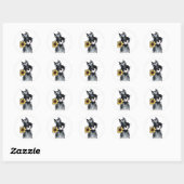 Sunny Schnauzer Classic Ronde Sticker (Vel)
