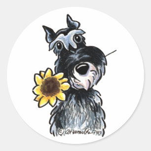 Sunny Schnauzer Classic Ronde Sticker