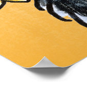 Sunny Schnauzer Sunflower Off-Leash Art™ Tekening Poster (Hoek)