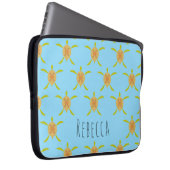 Sunny Sea Turtle Electronics Bag Laptop Sleeve (Voorkant Rechts)