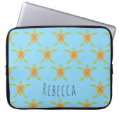 Sunny Sea Turtle Electronics Bag Laptop Sleeve (Voorkant)