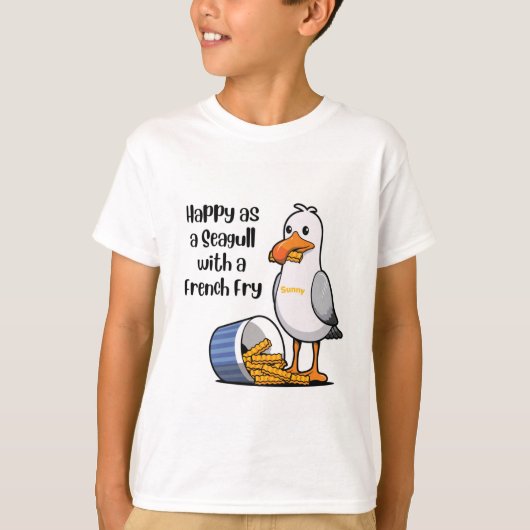 Sunny Seagull Fries Wildwood boardwalk T-shirt (Voorkant)