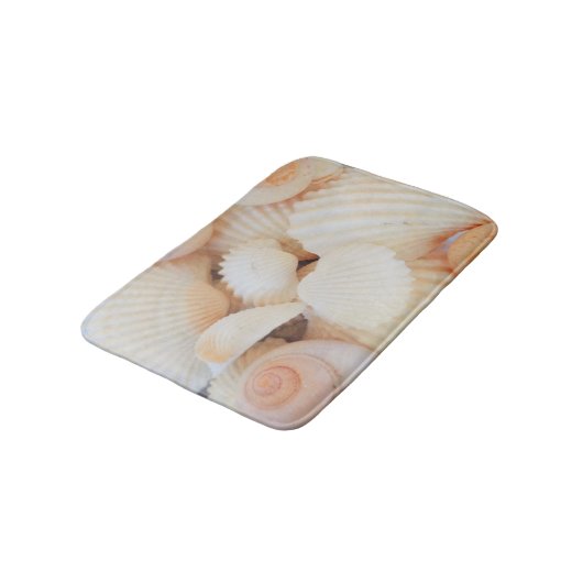 Sunny Seashells Bath Mat Summer Beach Exotic Shell (Gekanteld)