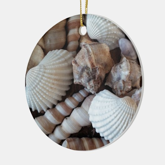 Sunny Seashells Collectie Natuur Keramisch Ornament (Links)