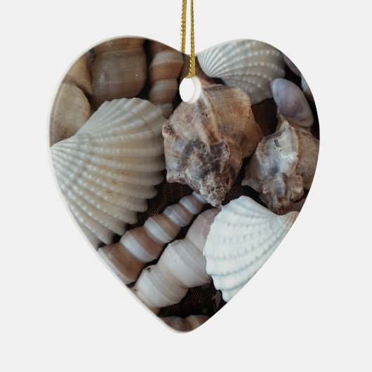 Sunny Seashells Collectie Natuur Keramisch Ornament (Rechts)
