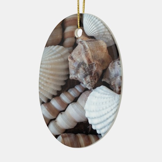 Sunny Seashells Collectie Natuur Keramisch Ornament (Links)
