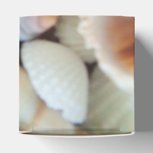 Sunny Seashells Favor Box, Summer Beach Wedding Bedankdoosjes (Bovenkant)