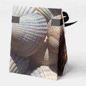 Sunny Seashells Favor Box, Summer Beach Wedding Bedankdoosjes (Achterkant)