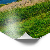 Sunny Seawall Foto Afdruk (Hoek)