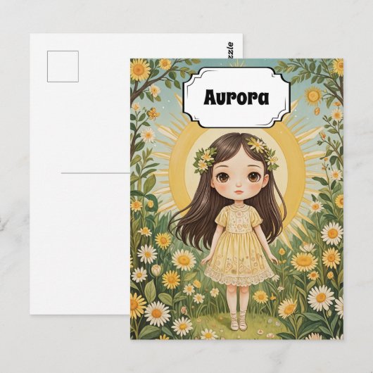 Sunny Serenade gepersonaliseerd Briefkaart (Voorkant / Achterkant)