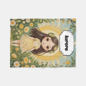 Sunny Serenade gepersonaliseerd Fleece Deken (Voorkant (Horizontaal))