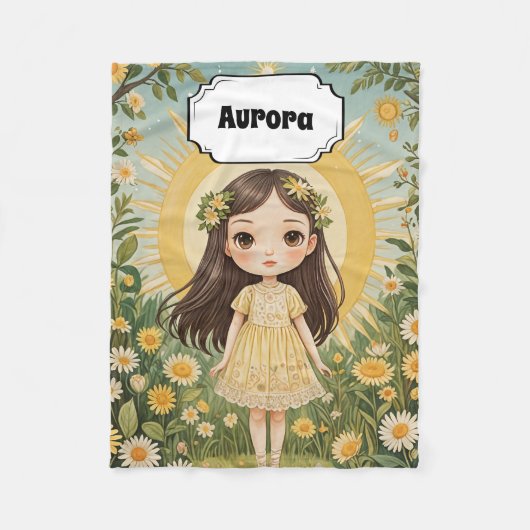 Sunny Serenade gepersonaliseerd Fleece Deken (Voorkant)