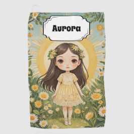 Sunny Serenade gepersonaliseerd Golfhanddoek