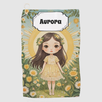 Sunny Serenade gepersonaliseerd Golfhanddoek