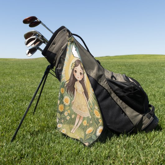 Sunny Serenade gepersonaliseerd Golfhanddoek (Groen)