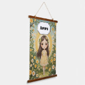 Sunny Serenade gepersonaliseerd Hangend Wandkleed (Gebogen)