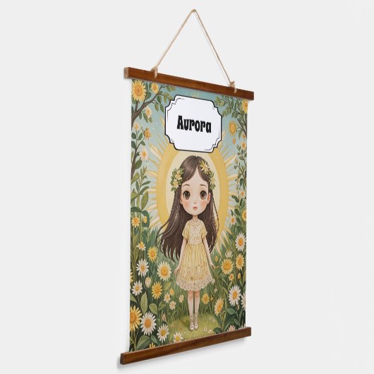 Sunny Serenade gepersonaliseerd Hangend Wandkleed (Gebogen)