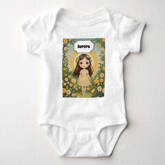 Sunny Serenade gepersonaliseerd Romper (Voorkant)