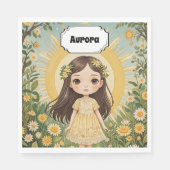 Sunny Serenade gepersonaliseerd Servet (Voorkant)