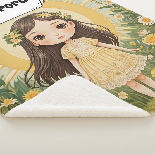 Sunny Serenade gepersonaliseerd Sherpa Deken (3/4)