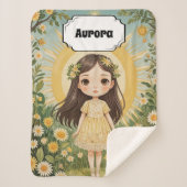 Sunny Serenade gepersonaliseerd Sherpa Deken (Voorkant)