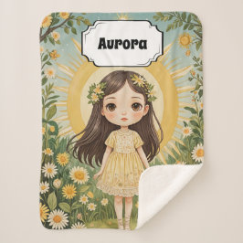 Sunny Serenade gepersonaliseerd Sherpa Deken