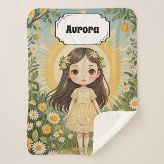 Sunny Serenade gepersonaliseerd Sherpa Deken