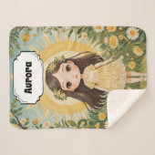 Sunny Serenade gepersonaliseerd Sherpa Deken (Voorkant (horizontaal))