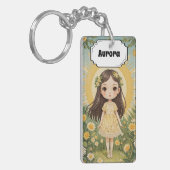 Sunny Serenade gepersonaliseerd Sleutelhanger (Voorkant Links)