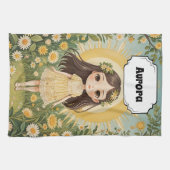 Sunny Serenade gepersonaliseerd Theedoek (Horizontaal)