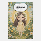 Sunny Serenade gepersonaliseerd Theedoek (Verticaal)