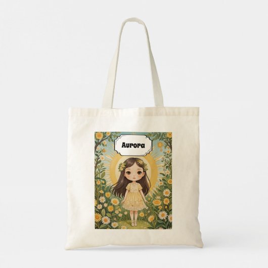 Sunny Serenade gepersonaliseerd Tote Bag (Achterkant)