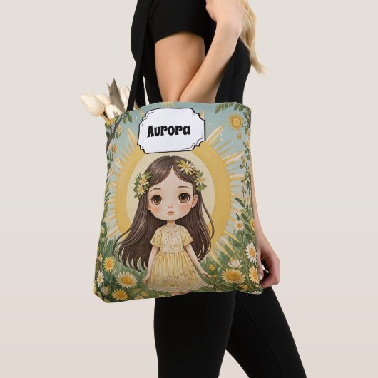 Sunny Serenade gepersonaliseerd Tote Bag (Dichtbij)