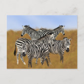 Sunny Serengeti Zebra | safari in het wild in afri Briefkaart (Voorkant)