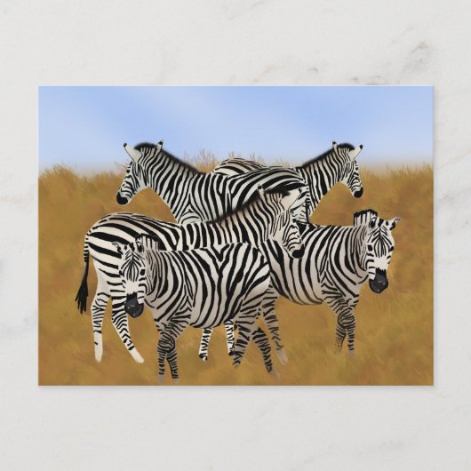 Sunny Serengeti Zebra | safari in het wild in afri Briefkaart (Voorkant)
