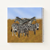 Sunny Serengeti Zebra | safari in het wild Notitieboek (Achterkant)
