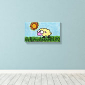 Sunny Sheep Canvas Afdruk (Insitu (Houten vloer))