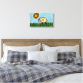Sunny Sheep Canvas Afdruk (Insitu (Slaapkamer))