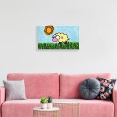Sunny Sheep Canvas Afdruk (Insitu (Woonkamer))