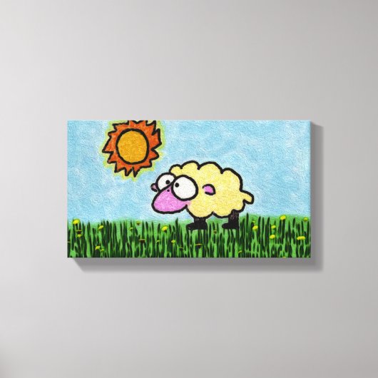 Sunny Sheep Canvas Afdruk (Voorkant)