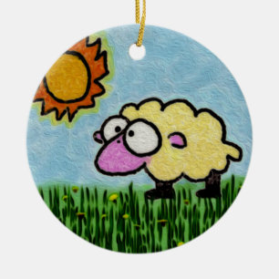 Sunny Sheep Keramisch Ornament