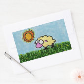 Sunny Sheep Rechthoekige Sticker (Envelop)