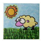 Sunny Sheep Tegeltje (Voorkant)