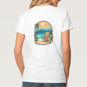 Sunny Shores Minimalistisch T-shirt (Achterkant)