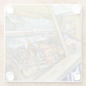 Sunny Side of Insanity Glazen Onderzetter (Achterkant)