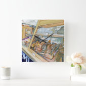 Sunny Side of Insanity Vierkante Klok (Huis)