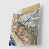 Sunny Side of Insanity Vierkante Klok (Hoek)